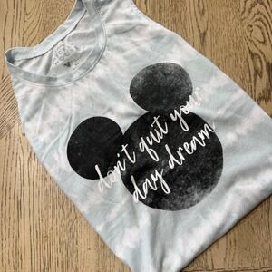 Disney Mickey Mouse Tie Dye Muscle Tank Top Women's XL Don't Quit Your Day Dream